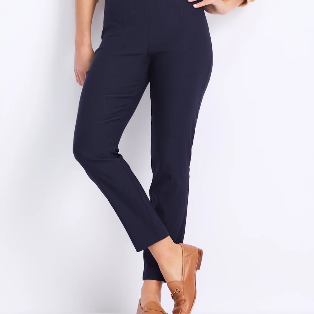 VIOLETS & ROSES Tenney Mid Rise Slim Straight BLACK Trouser Women’s Size 13/14.